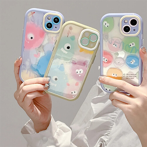 GUPBOO Étui pour iPhone13ProMax Étui de téléphone portable mignon Licorne de couleur transparent