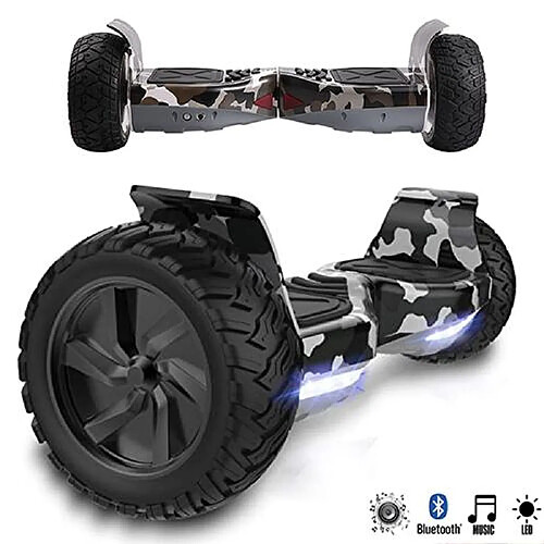 YOMME MOBILITÉ Hoverboard 8.5 Pouces Tout-Terrain - Vert Camouflage