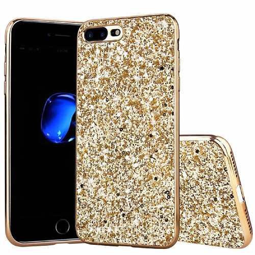 Coque en TPU paillettes scintillantes galvanoplastie or pour votre Apple iPhone SE (2nd Generation)/8/7