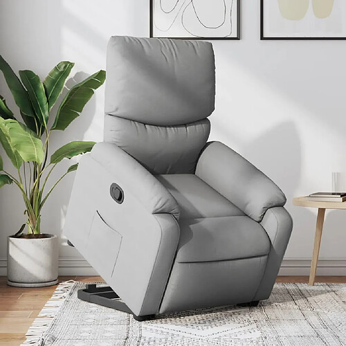 vidaXL Fauteuil inclinable Gris clair Tissu