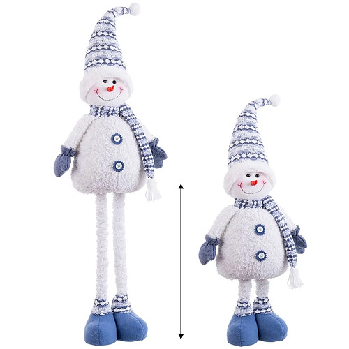 BigBuy Home Bonhomme de Neige Blanc 25 X 15 X 82 CM