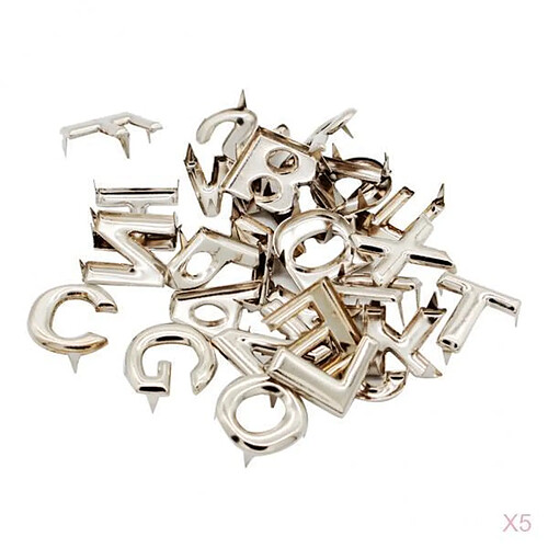 130pcs bricolage lettre anglais rivets en métal goujons pour vêtements vêtements chapeau décor