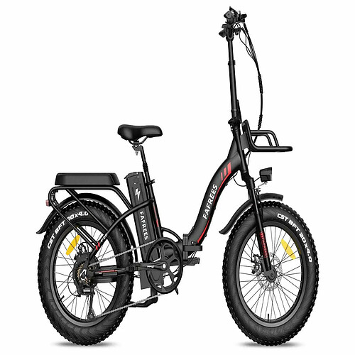 Vélo Électrique FAFREES F20 Max - 500W Batterie 1080WH Autonomie 110KM Freins à Disque | Noir