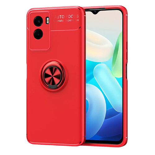 Coque en TPU Anti-empreintes, antichoc avec béquille, rouge pour votre Vivo Y55s 5G