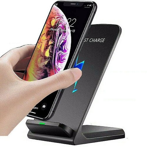 Chrono Samsung Galaxy S21+ | S21 Ultra 5G | S20 | S10 | S10e | S9 | S8 | S7 | Bord S6 | Note 20/10 / 9/8 / Z Flip Qi-Certified Qi Support de charge pour chargeur sans fil rapide 10w,(noir)