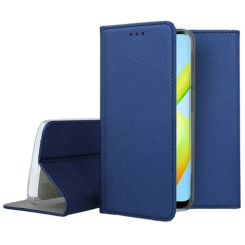 Htdmobiles Housse pour Xiaomi Redmi A1 / A1 Plus - etui coque pochette portefeuille + film ecran - BLEU MAGNET