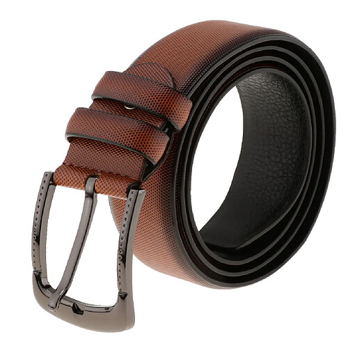 hommes pu cuir sangle ceinture broche boucle jeans pantalon ceinture ceinture ceintures café