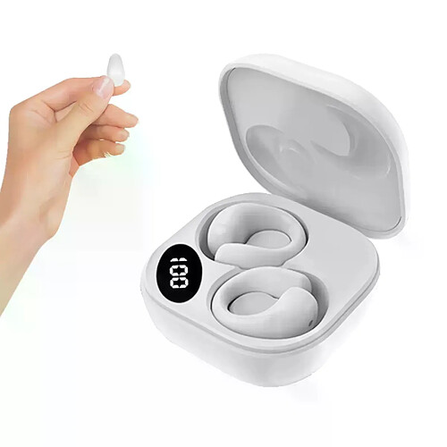 Écouteurs sans fil Bluetooth à Conduction osseuse, oreillettes à petite Clip sur oreille ouverte, casque d'écoute avec micro, oreillettes pour téléphones