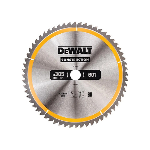 DeWalt - Lame de scie circulaire stationnaire 305x30mm, 60 dents - DT1960