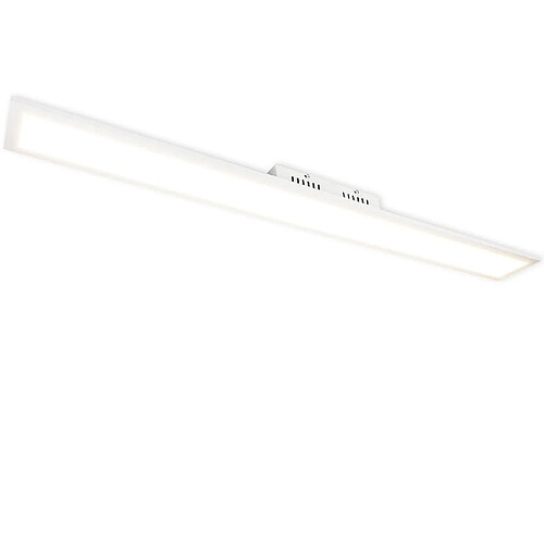 NETTLIFE Plafonnier LED 42W blanc 3360lm 120x15cm panneau dimmable avec télécommande pour salon moderne chambre bureau cuisine couloir