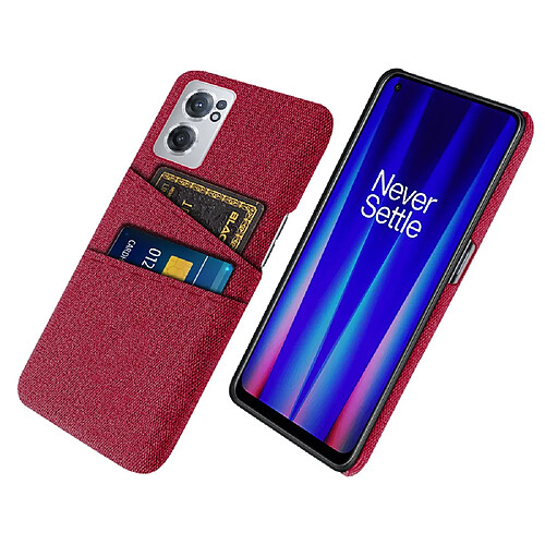 Coque en TPU anti-chocs avec porte-cartes, rouge pour votre OnePlus Nord CE 2 5G