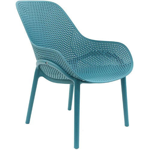 The Home Deco Factory Fauteuil de jardin en polypropylène Malibu Bleu.