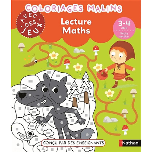 Coloriages malins avec des jeux : lecture, maths, 3-4 ans, petite section