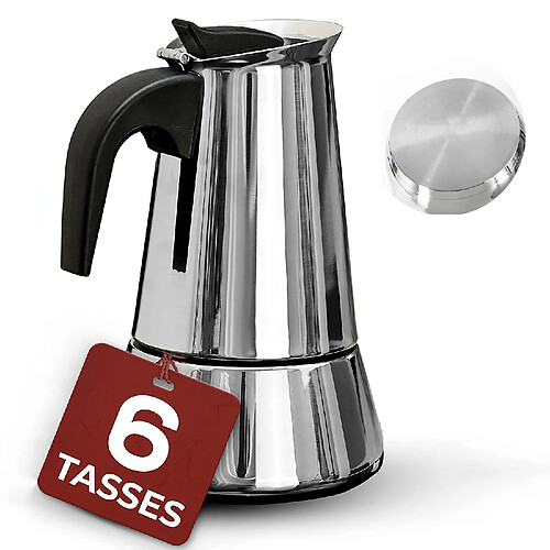 MONMECD Cafetière italienne 6 Tasses (Induction)