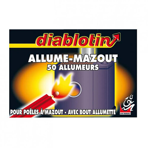 Allume mazout x50 avec bout allumette - alum3 - DIABLOTIN