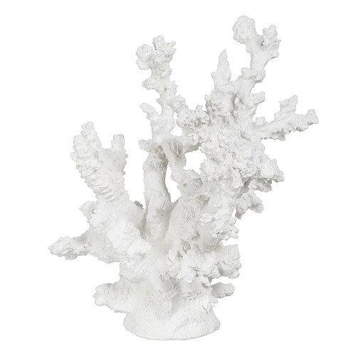 BigBuy Home Figurine Décorative Blanc Résine Corail 17 x 17 x 20 cm