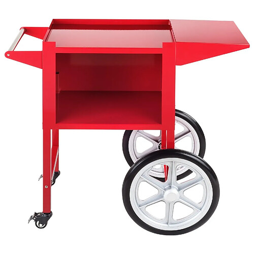 Helloshop26 Chariot à popcorn professionnel acier rouge 3614065