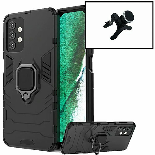 PHONECARE Kit Support Magnétique de Voiture Renforcé + Coque Protection Militaire Anti-Impact pour Samsung Galaxy A52s 5G