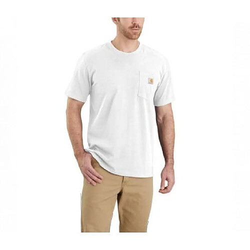 Tee-shirt CARHARTT Poche poitrine - Taille L - Blanc - 103296