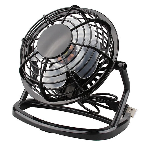 (Noir) Mini Ventilateur de Bureau USB Refroidisseur Personnel Silencieux Ventilateur de Table Portable Alimenté par USB