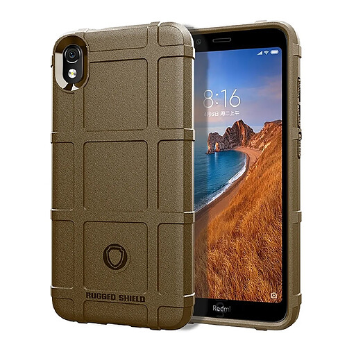 Wewoo Coque Souple Housse en silicone de couverture de protection antichoc de couverture totale pour Xiaomi Redmi 7A Brown