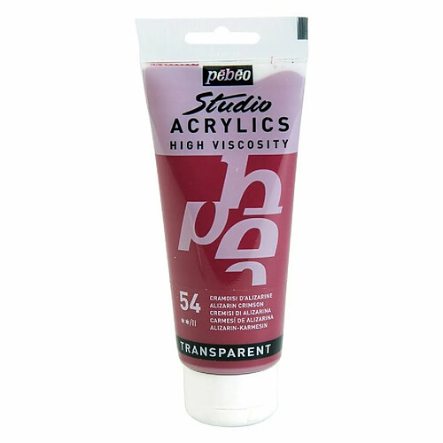 Pebeo Peinture acrylique transparente - Rouge profond - 100 ml