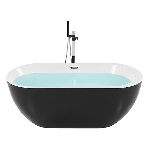 Beliani Baignoire îlot noire 170 x 80 cm NEVIS