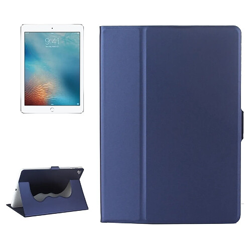 Wewoo Smart Cover bleu foncé pour iPad Air / Air 2 / Pro 9.7 / 9.7 2017 Élastique en cuir flip étui en avec support et fonction de veille / réveil