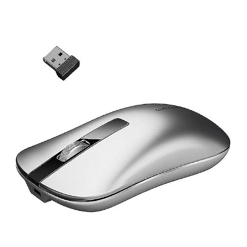 Universal Souris muet sans fil en alliage en aluminium (argenté)