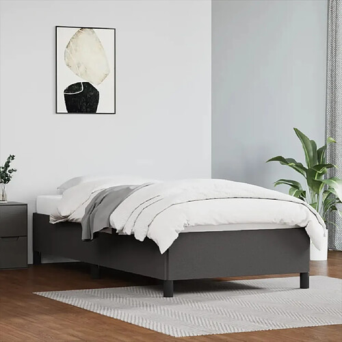 vidaXL Cadre de lit sans matelas gris 80x200 cm similicuir