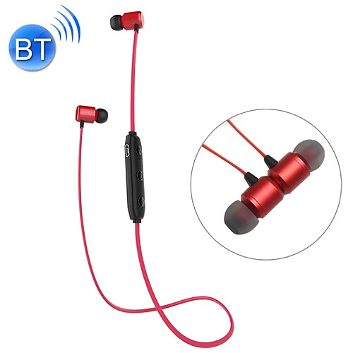 Wewoo Oreillette Bluetooth IPX4 Étanche Magnétique Écouteurs Sans Fil V4.2 Stéréo Casque avec Micro, Pour iPhone, Samsung, Huawei, Xiaomi, HTC & Autres Smartphones Rouge