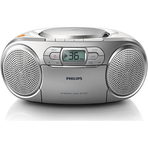 Radio cassette cd portable silver - az127/12 - PHILIPS