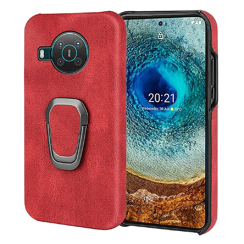 Coque en TPU + PU avec béquille, rouge pour votre Nokia X10/X20