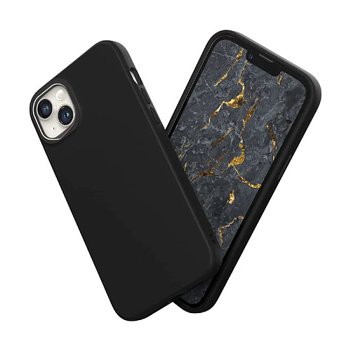 RHINOSHIELD Coque Compatible avec [iPhone 14 Plus] SolidSuit - Coque Fine avec Technologie d'absorption des Chocs et Finition Premium Matte - Noir Classic