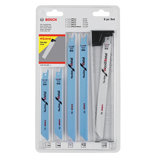 set 5 lames de scie sauteuse - pour métal - bosch 2607010906