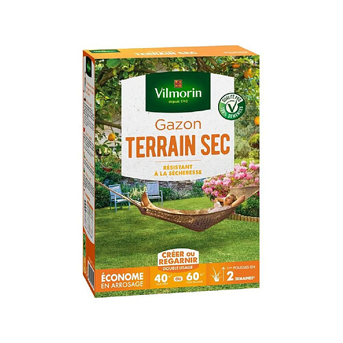 VILMORIN Semences de gazon rustique pour terrain sec - 1 kg