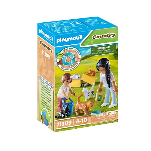 Playmobil® 71309 Famille de chats avec femme et enfant