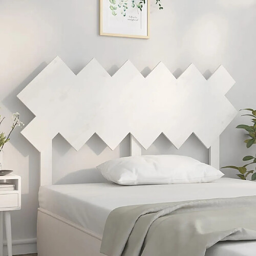 vidaXL Tête de lit Blanc 132x3x81 cm Bois massif de pin