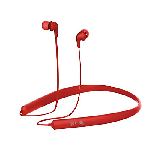 Celly BHNECKRD Ecouteurs Jack 3.5mm Sans Fil Bluetooth Intra Auriculaire Rouge