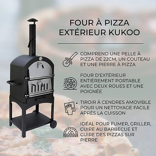 Monstershop KuKoo Four à Pizza d'Extérieur avec Pelle