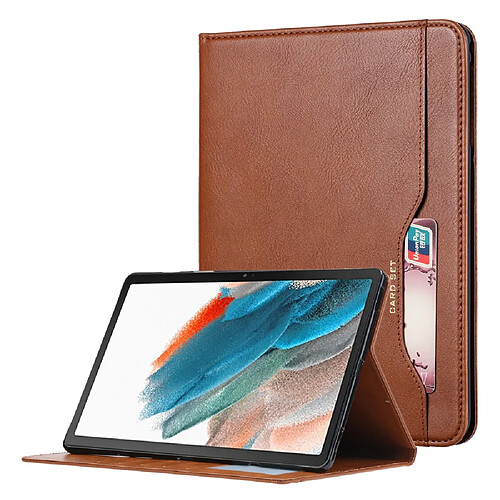 Etui en PU avec support marron pour Samsung Galaxy Tab A8 10.5 (2021)