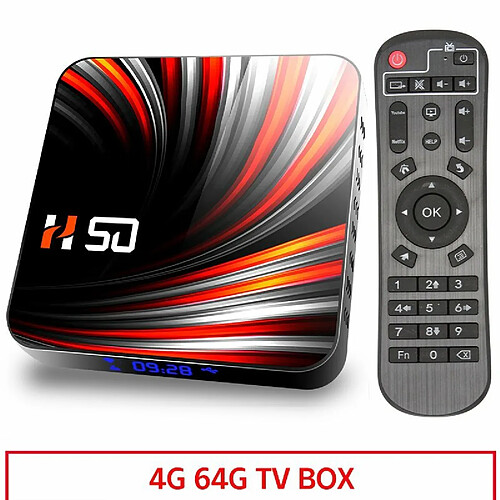 Pour Android Tv Box Android 10.0 4K 4Gb 32Gb 64Gb Lecteur Multimédia 3D Vidéo Smart Tv Box 4 64G_Us Plug