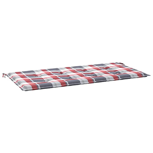 Maison Chic Coussin Confort | pouf | Coussin de banc de jardin motif à carreaux rouges 100x50x3cm -GKD87697