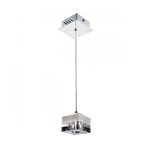 Luminaire Center Suspension moderne Cubric Chrome