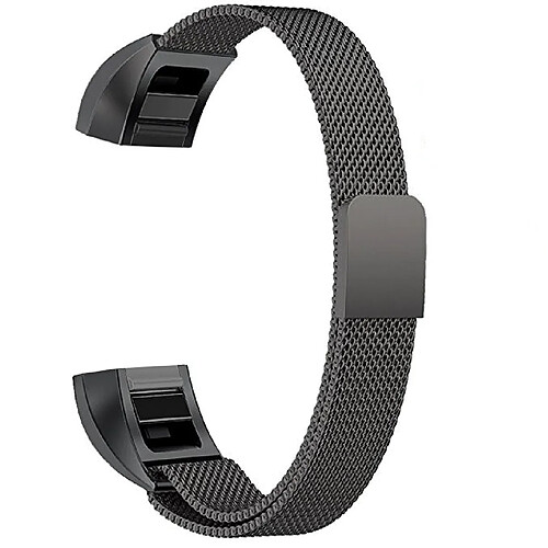 Wewoo Bracelet pour montre connectée Dragonne magnétique en acier inoxydable FITBIT AltaTaille Grand170-236mm Noir