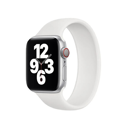 PHONECARE Bracelet Solo SiliconSense - Apple Watch Series 5 - 44mm (Poignet:190-200mm) - Blanc