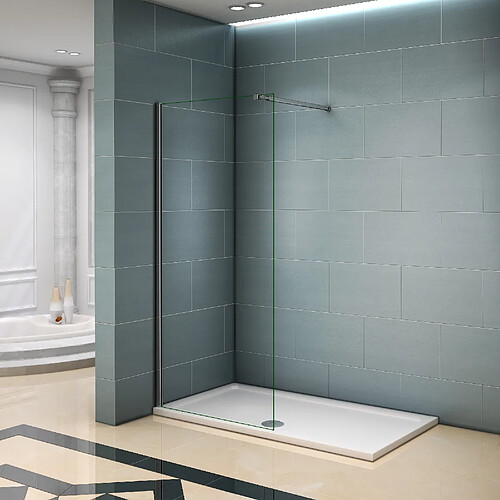 Paroi de douche à l'italienne 80x200cm avec une barre de fixation extensible