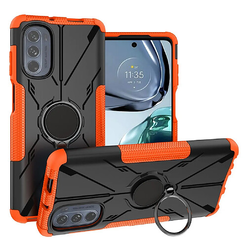 Coque en TPU anti-chute avec béquille pour votre Motorola Moto G62 5G - orange