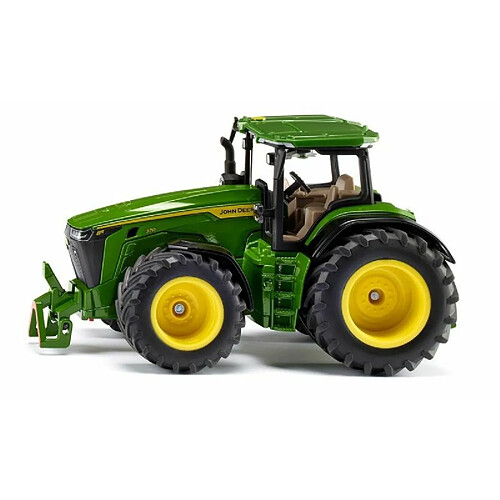 SIKU 3290, John Deere 8R 370, 1:32, Métal/Plastique, Vert, Boule d'Attelage Incluse, Capot Moteur Ouvrable