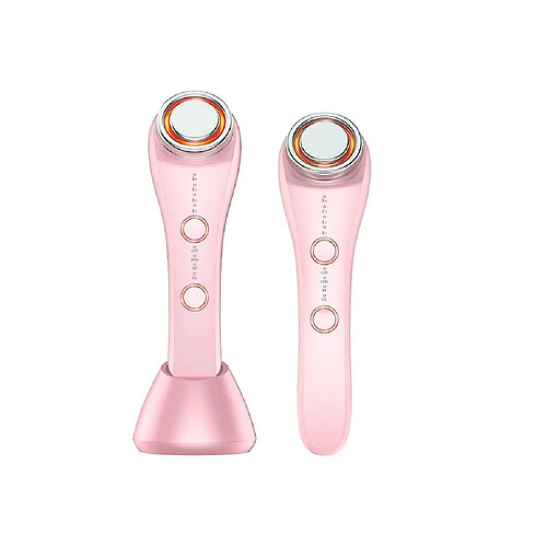 Chrono Rajeunissement de la peau Appareil de beauté Appareil de beauté anti-âge RF Radiofréquence LED Appareil de soins de la peau Photon Lifting Nettoyage du visage Raffermissant Élimination des rides(Rose)